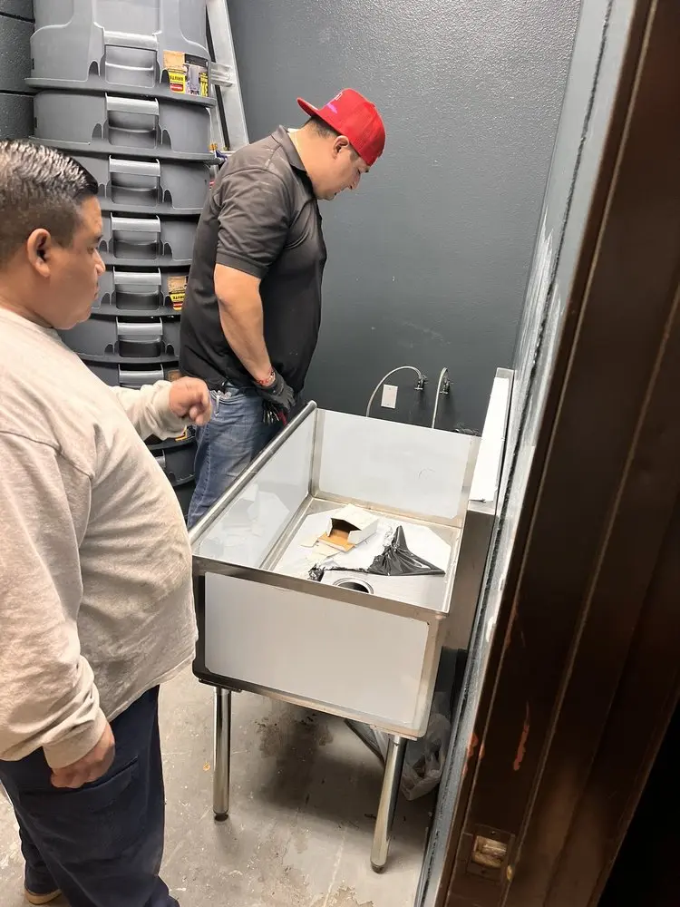 Commercial plumbing and sink installation in Bixby